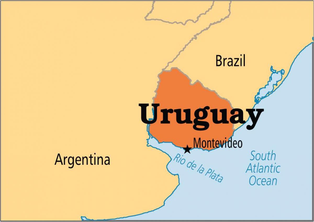 Uruguay hoofdstad kaart