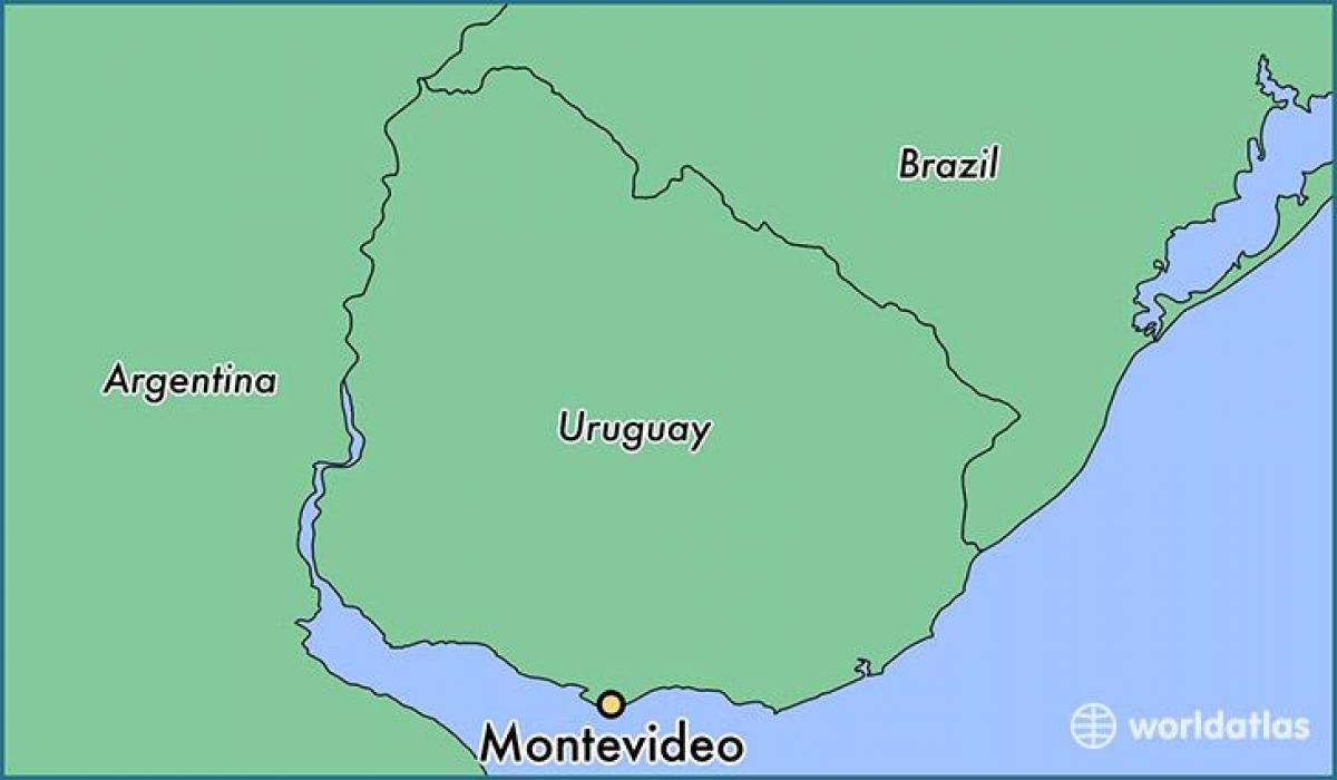 Kaart van montevideo Uruguay