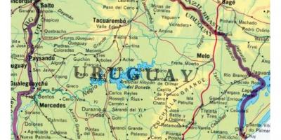Kaart van Uruguay