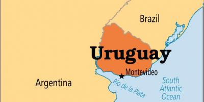 Uruguay hoofdstad kaart